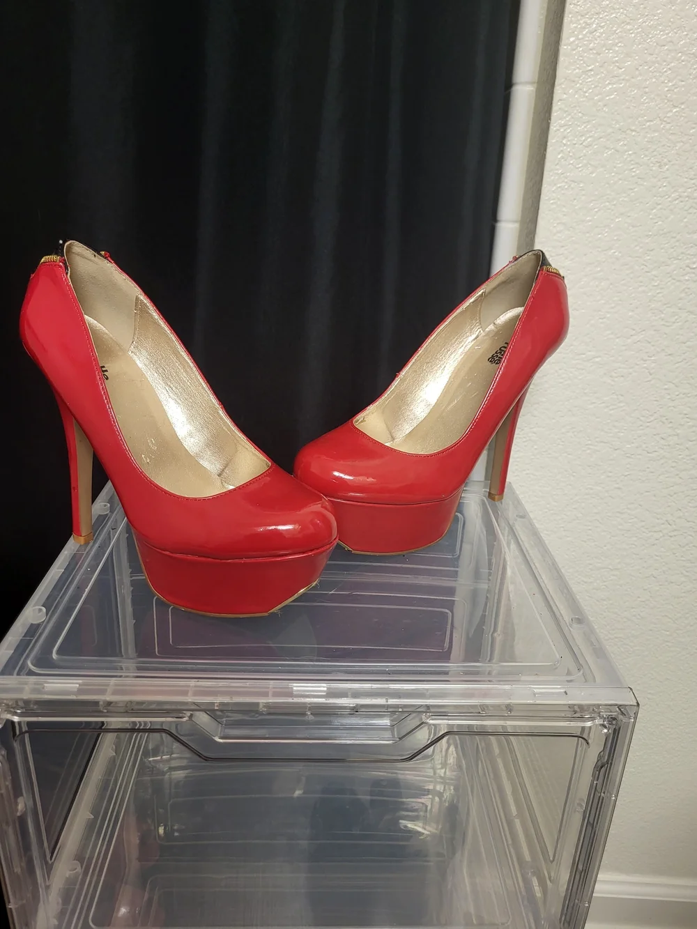 Charlotte Russe Red Patent Platform Pumps
